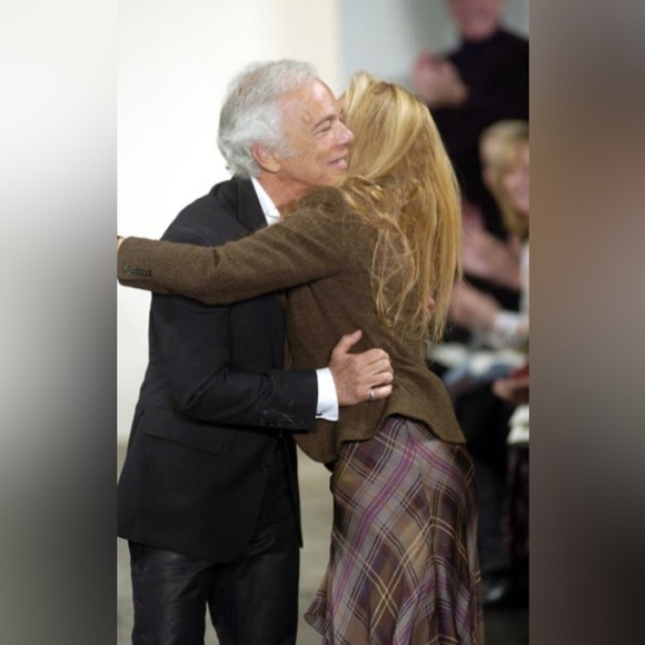 Ralph Lauren Collection Silk Midi Skirt 12 Asymmetrical Plaid Flowy Runway 2003 - Picture 8 of 13